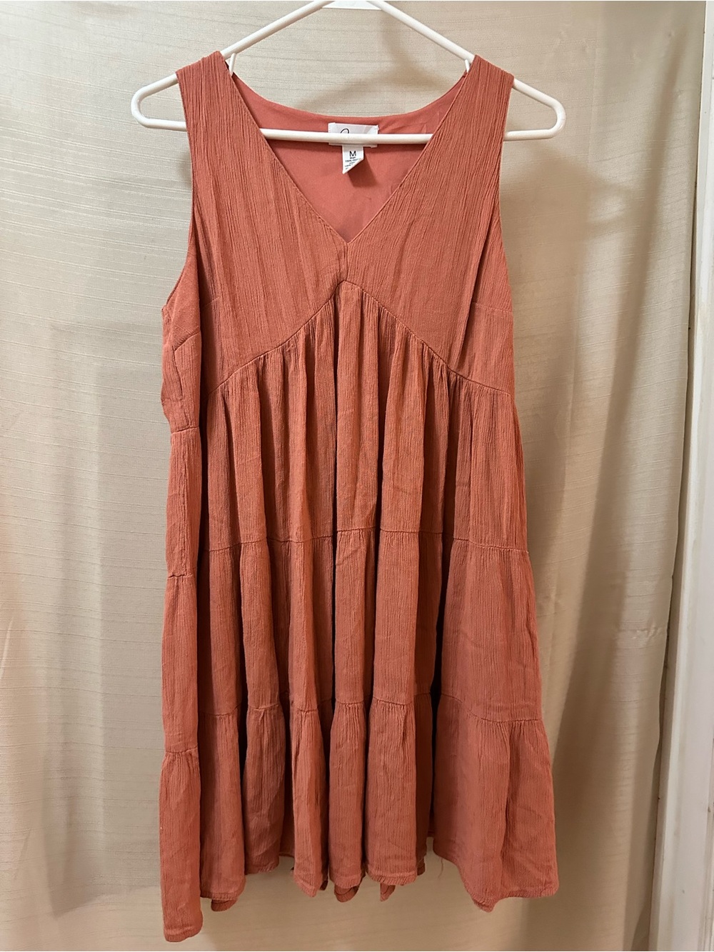 Japna BOGO Tiered Babydoll Mini Dress Sleeveless Textured Pocket Dress Medium ⚫️